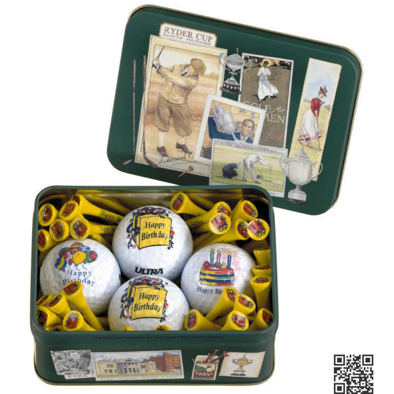 Happy Birthday - Caja combinada bolas de golf