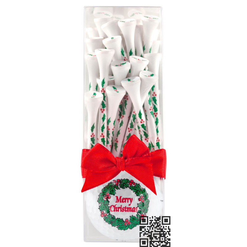 Pelota de golf "Merry Christmas" con Tees
