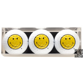 Pack de tres bolas de golf - motivo Smiley