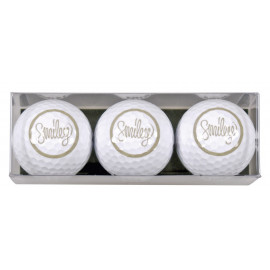 Pack de tres bolas de golf - motivo Smiley